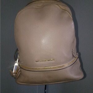 Michael Kors Tan Leather Backpack